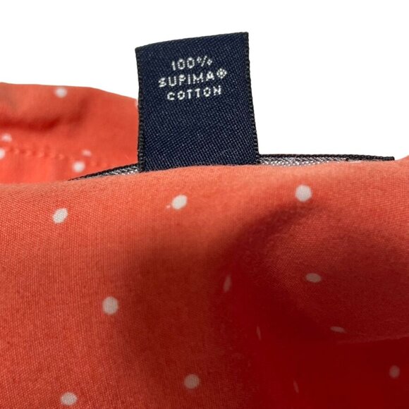 Lands End Womenns Button Down Blouse No Iron Shirt Polkadots Plus Size 26 u - Picture 9 of 9